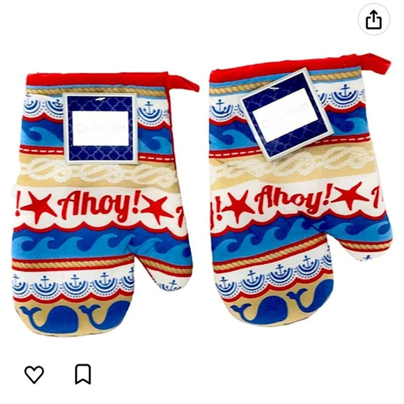 Nantucket Home Summer Themed Oven Mitts (2) - Picture 1 of 6